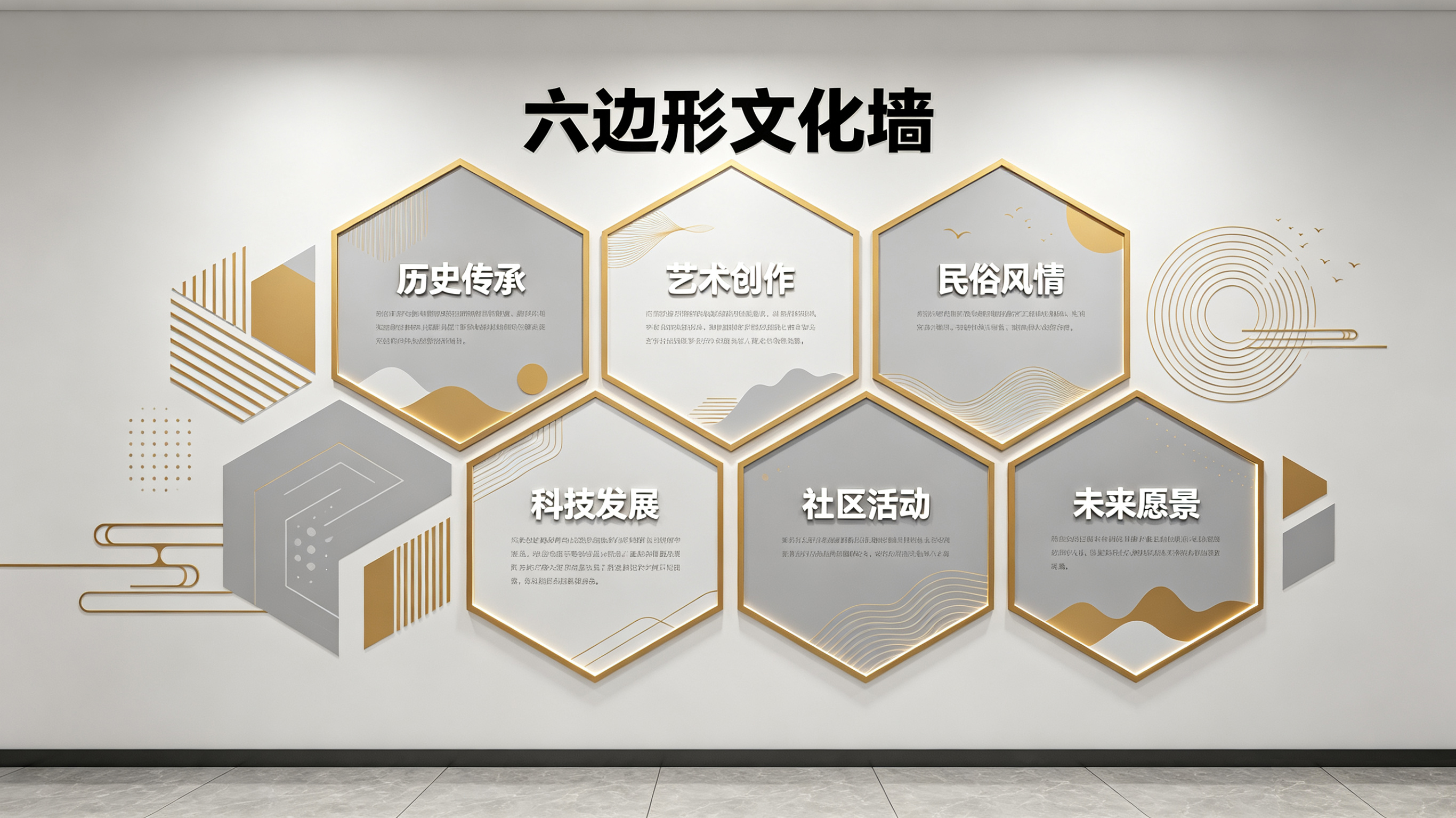 衡东企业文化墙 | 六边形信息美学